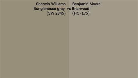 Sherwin Williams Bunglehouse Gray SW 2845 Vs Benjamin Moore Briarwood