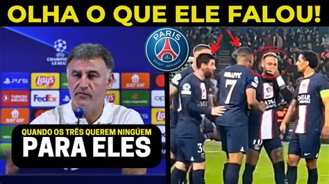 Olha O Que O Tecnico Do Psg Disse Sobre Neymar Messi E Mbapp Youtube