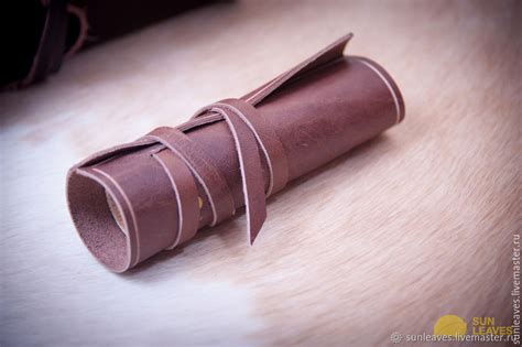 Набор: Чехол для бритвы и футляр для помазка из натуральной кожи в ...