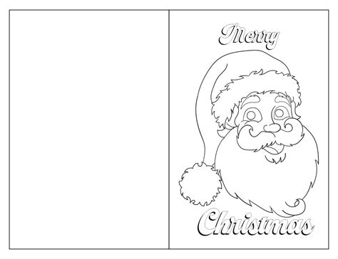 Christmas Cards To Color 11 Free Pdf Printables Printablee