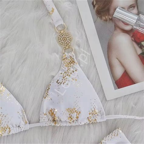 Bikini Damskie Ze Z Otym W Owym Wzorem Kolory