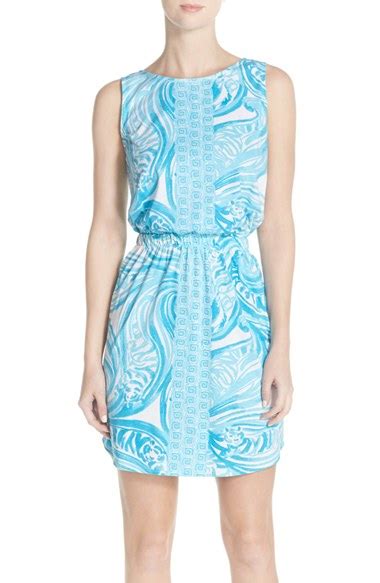 Lilly Pulitzer Windward Pima Cotton Blouson Dress In Blue Lyst