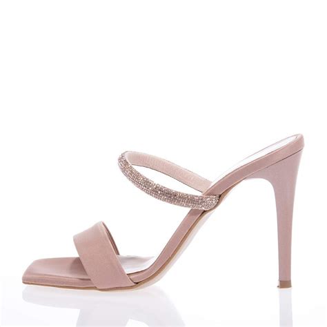 Moyo M Nude Mules Strass Topshoes Gr