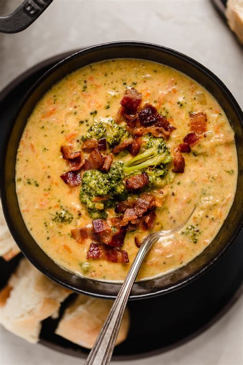 bacon beer cheese broccoli cheddar soup - plays well with butter