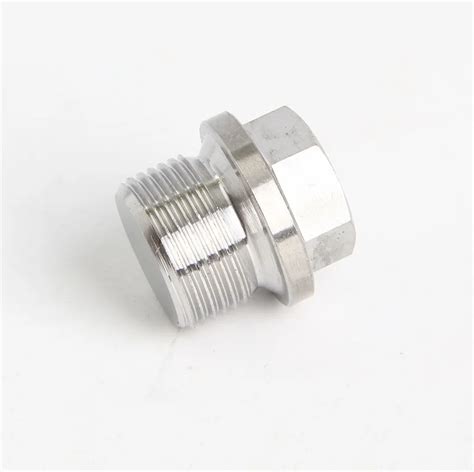 304 Stainless Steel Outer Hexagon With Band Edge Choke Plug G1 8 G1 4