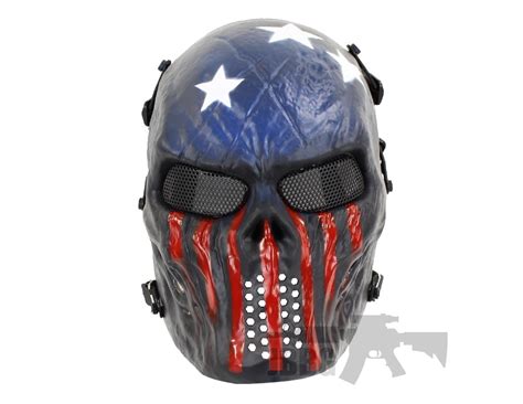 Painted Skull Airsoft Usa Team Mask Just Airsoft Guns