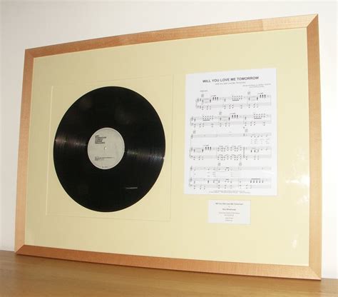 Amy Winehouse - Will You Still Love Me Tomorrow - framed vinyl album and sheet music