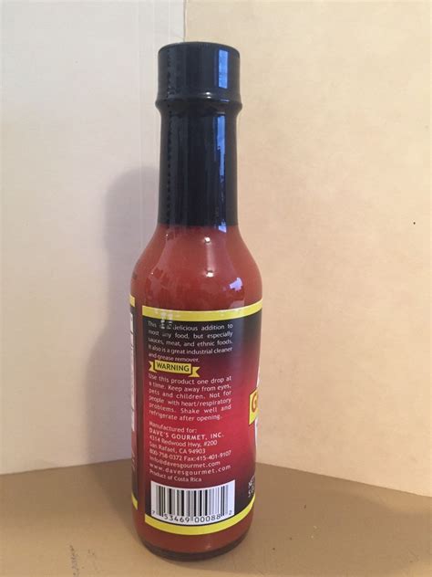 DAVES GOURMET GHOST PEPPER HOT SAUCE 5oz Scorched Lizard Sauces