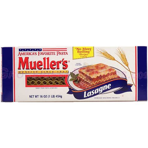 Mueller S Pasta Labella Lasagne Italian Style Enriched 16oz Pasta Dry