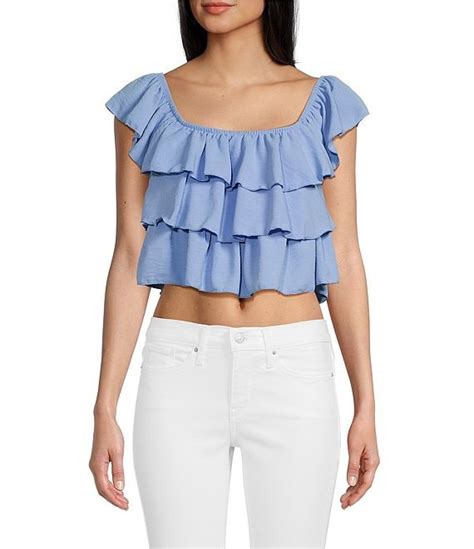 Originality Sleeveless Tiered Ruffle Top | Dillard's