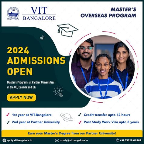 Vit Chennai On Linkedin 📣📣📣 Vit Bangalore Offers The Masters Overseas