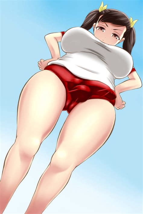 Rule 34 Brown Hair Bulge Futanari Gym Clothes Hair Intersex Looking Down Penis 1646895