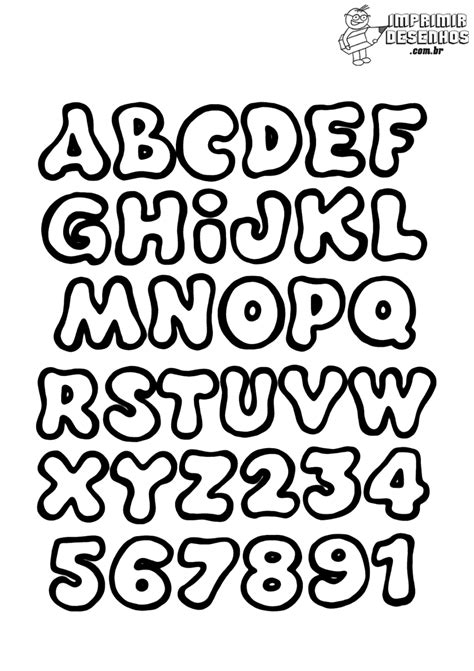 Letras E Numeros Para Imprimir - Números e letras para imprimir - Imprimir Desenhos