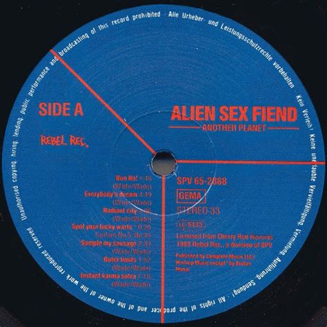 Alien Sex Fiend Another Planet Vinyl Pussycat Records