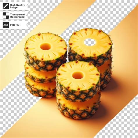 Premium Psd Psd Pineapple Slice On Transparent Background