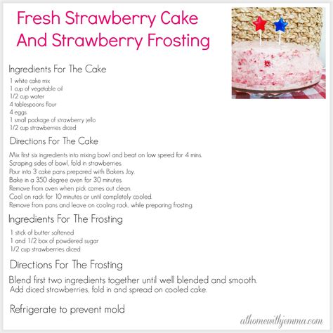 Old Fashioned Strawberry Cake At Home With Jemma