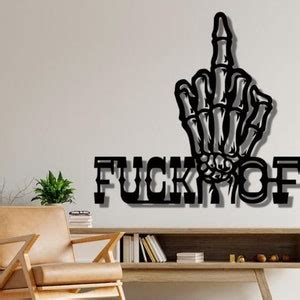 Fuck Off Dxf Svg Png Files Middle Finger Skeleton Hand Fuck Off Cut File