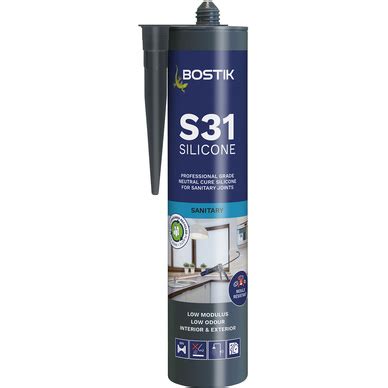 Bostik Pro S31 Sanitary Silicone 310ml Grey Toolstation