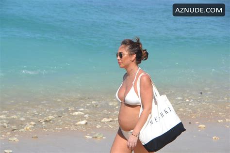 Lauryn Goodman In A White Two Piece Bikini At The Beach In Santa Cruz De Tenerife AZNude