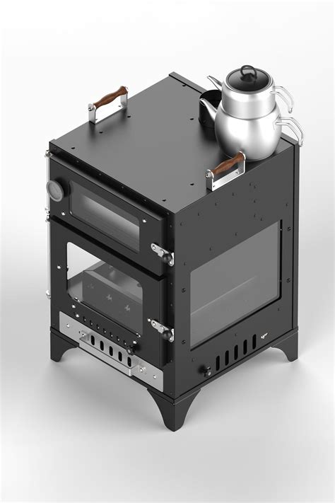 Hot Mood Four Glass PRO Kamp Sobası Kuzineli Çetinkaya