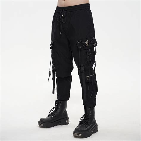 Techwear Pants Men Cyberpunk Black Harem Streetwear Futuristic Etsy