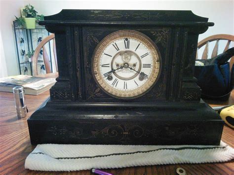 Antique Ansonia Cast Iron Mantel Clocks Antique Poster