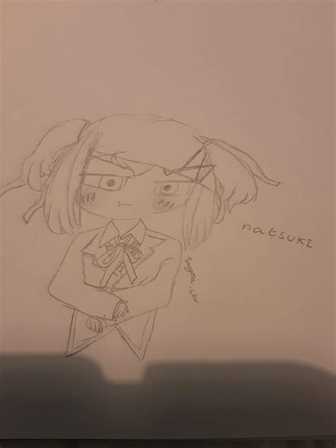 Natsuki Drawing Doki Doki Literature Club Amino