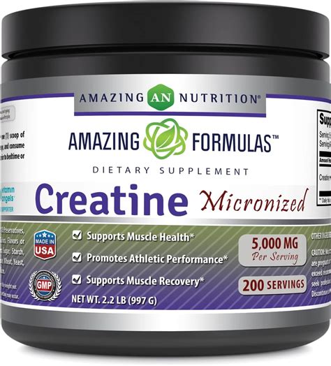 Amazing Formulas Micronized Creatine Monohydrate Powder 2.2 Lbs ...