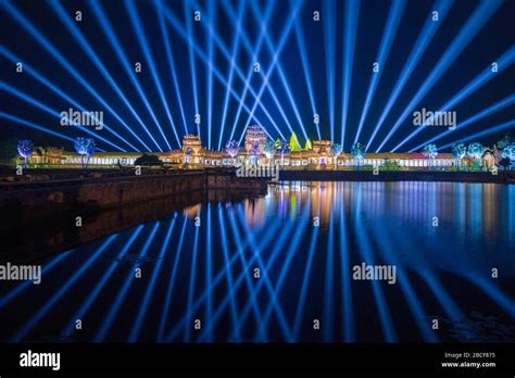 Angkor Wat Light Up Stock Photo Alamy