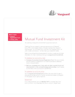 Vanguard Account Registration Form Fill Online Printable Fillable