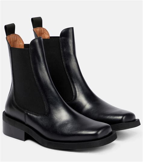 Ganni Leather Chelsea Boots Ganni