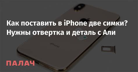 Как поставить в iPhone две симки? Нужны отвертка и деталь с Али — Палач ...