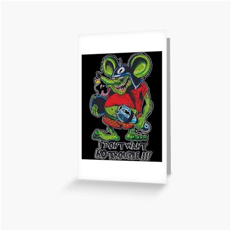 Rat Fink Rat Fink Greeting Card For Sale By Adlerart2023 Redbubble