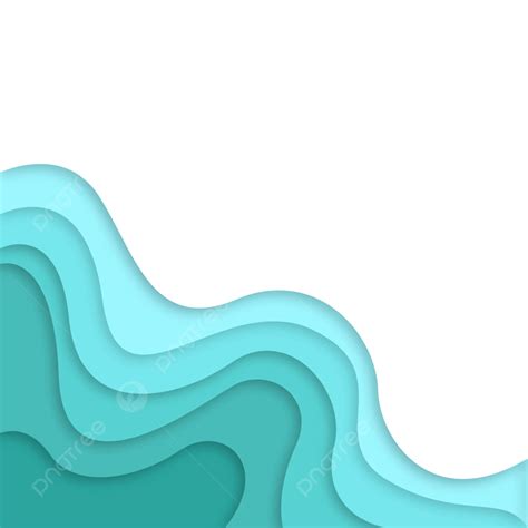 Blue Wave Border With Papercut Style Effect Vector, Paper Cut Borders ...