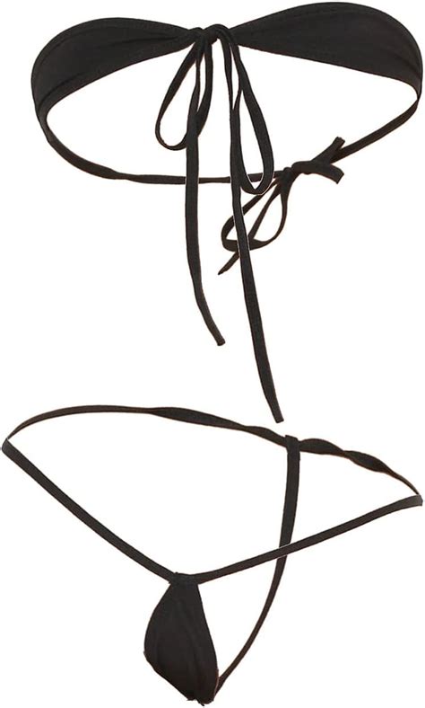 Amazon co jp chu U chu Lingerie Collection マイクロビキニ チューブトップ M ブラック ドラッグストア