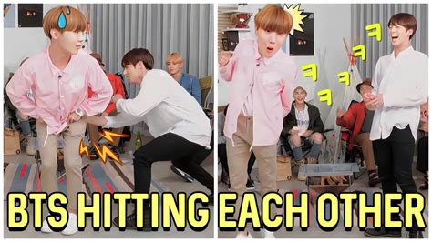 Bts Hitting Each Other For 10 Minutes Bts Funny Moments Youtube