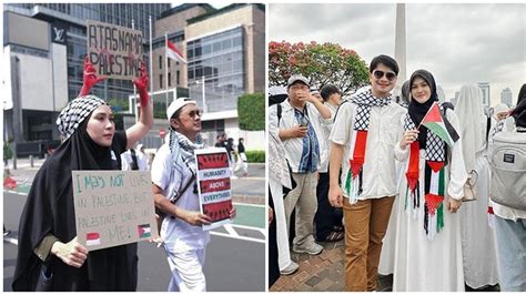 Potret 6 Pasangan Artis Ikut Aksi Bela Palestina Di Monas Kompak Pakai Atribut Hot Liputan6
