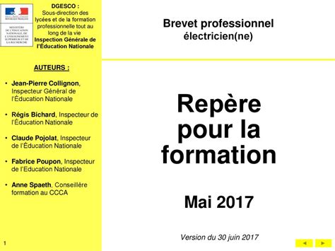 Brevet Professionnel Lectricien Ne Ppt T L Charger