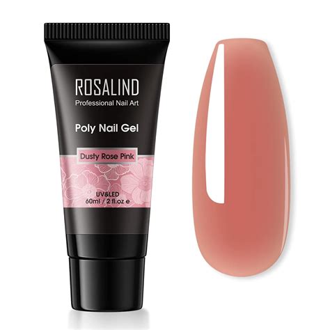 Amazon ROSALIND Nude Pink Poly Nail Gel 60ML Poly Extension Rose Pink Gel Poly Neutral