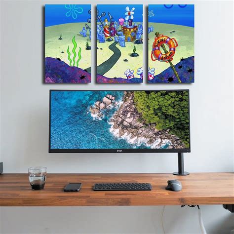 Jual Hiasan DInding 3in1 Bikini Bottom Spongebob Rumah Dekorasi Rumah Hiasan Ruang Tamu