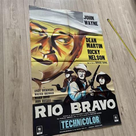 Affiche Poster Film Rio Bravo John Wayne Dean Martin Litho Superbe Rare