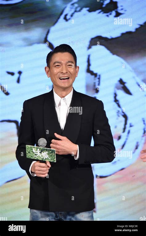 Hong Kong Actor And Singer Andy Lau Laughs During A Press Conference