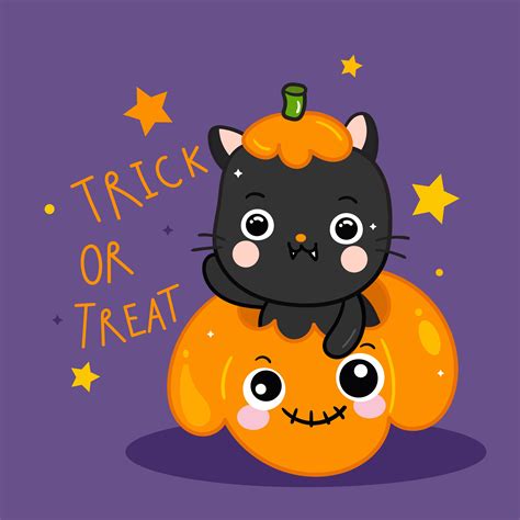 Cute Cartoon Halloween Animal Wallpapers Wallpaper Cave