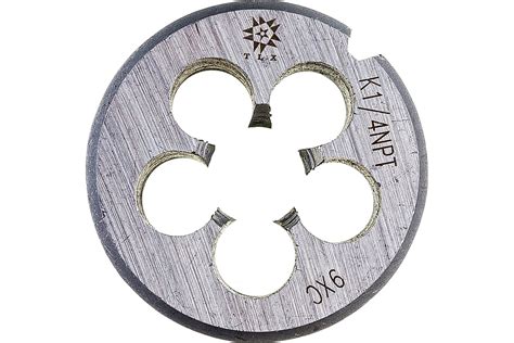 Плашка TLX коническая дюймовая К 1/4"NPT, 18 ниток/дюйм, dнар.38мм 9ХС ...