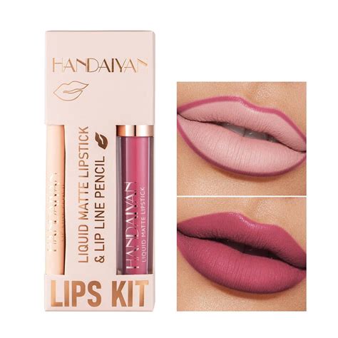 Matte Nude Brown Lipliner Pencil Lipsticks Colors Red Velvet Makeup Lip Waterproof Contour