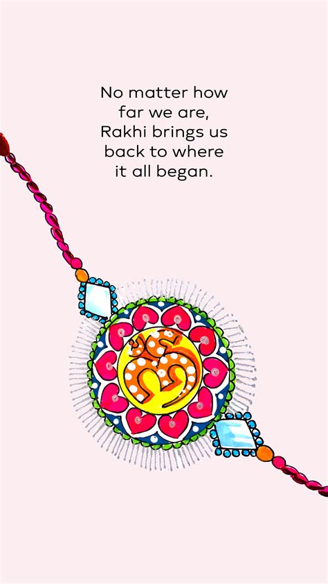 Raksha Bandhan Quote for Long Distance Sibling Template