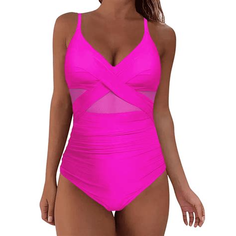 Fulorrnie One Piece Swimsuit for Women Plus Size Athletic Tummy Control