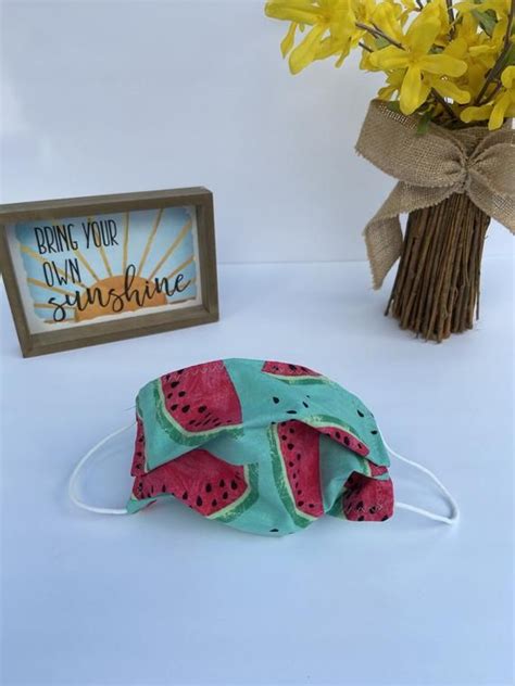 Watermelon Face Mask Etsy Watermelon Face Mask Watermelon Face