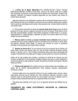 Posturas De Poder La Pose De La Mujer Maravilla Pdf