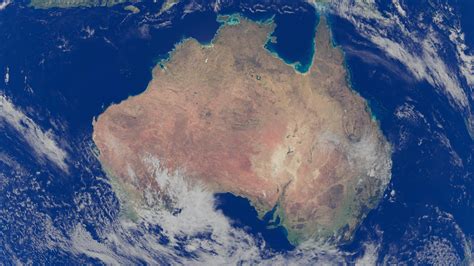 Satellite View of Australia from SpaceFree Stock Photo